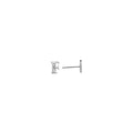 14k White Gold CZ Initial F Stud Earrings