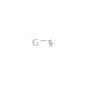 14k White Gold CZ Initial G Stud Earrings
