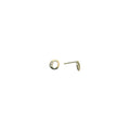 14k Yellow Gold CZ Initial O Stud Earrings