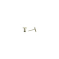 14k Yellow Gold CZ Initial T Stud Earrings