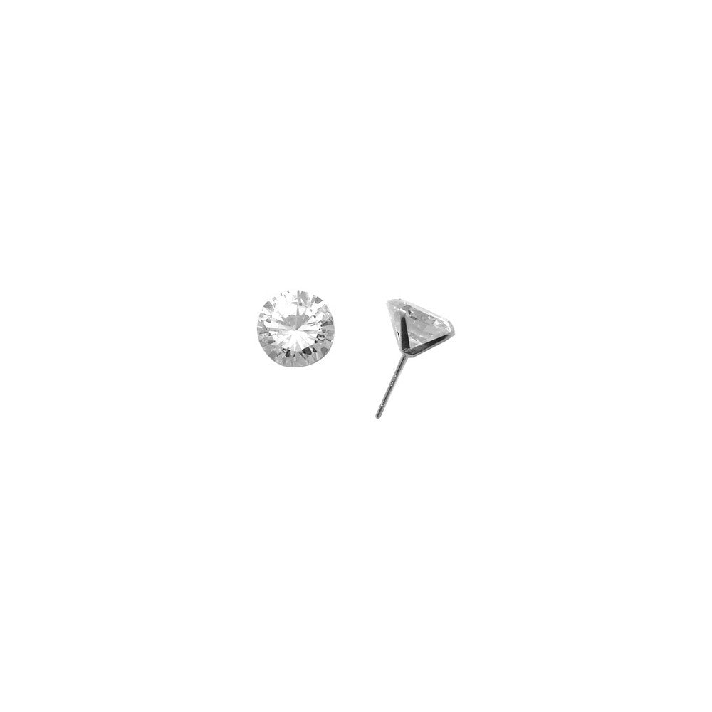 14k White Gold 3.50 ct Cubic Zirconia Round Earrings