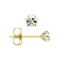 14k Yellow Gold .80ct Cubic Zirconia Star Earrings