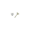 14k Yellow Gold .80ct Cubic Zirconia Triangle Earrings
