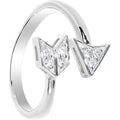 925 Sterling Silver CZ Arrow Toe Ring