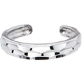 Solid 14k White Gold Diamond Cut Band Toe Ring
