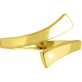Solid 14k Yellow Gold Smooth Divided Toe Ring