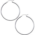925 Sterling Silver 1 1/2 Inch Hoop Earrings