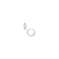 14k White Gold CZ Solitaire Huggy Earrings