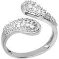 14k White Gold Cubic Zirconia Wrap Toe Ring