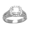 Sterling Silver Princess Cubic Zirconia Ring -1.81 ct tw