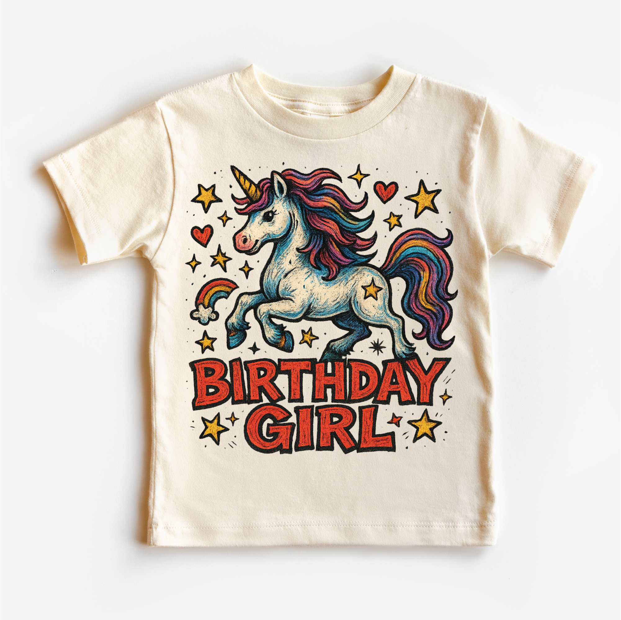 Girls Unicorn Birthday Shirt - Girls Birthday Tee