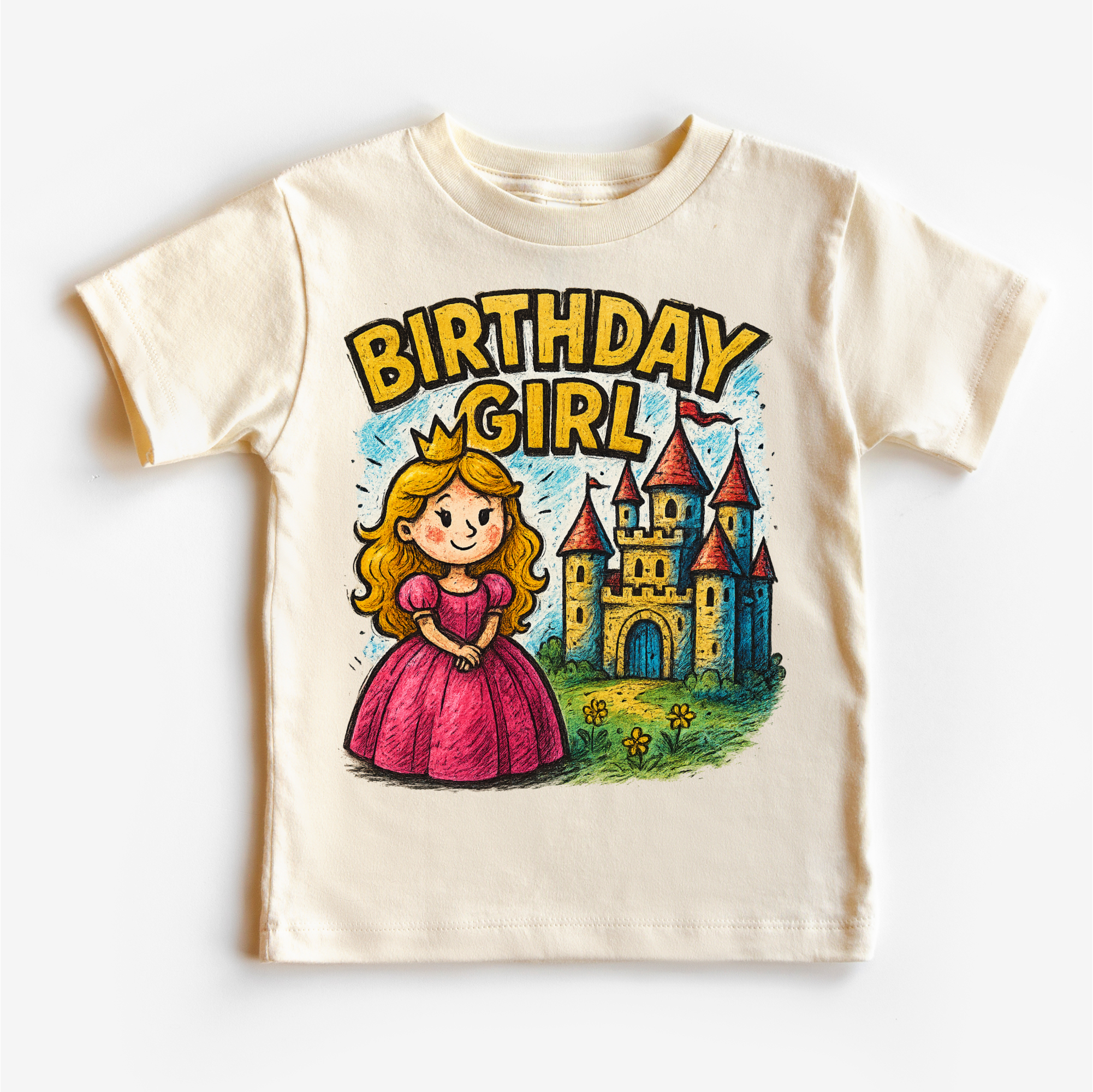 Girls Princess Birthday Shirt - Girls Birthday Tee