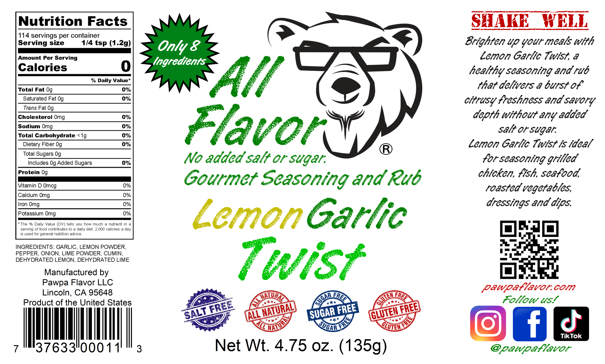 All Flavor Lemon Garlic Twist