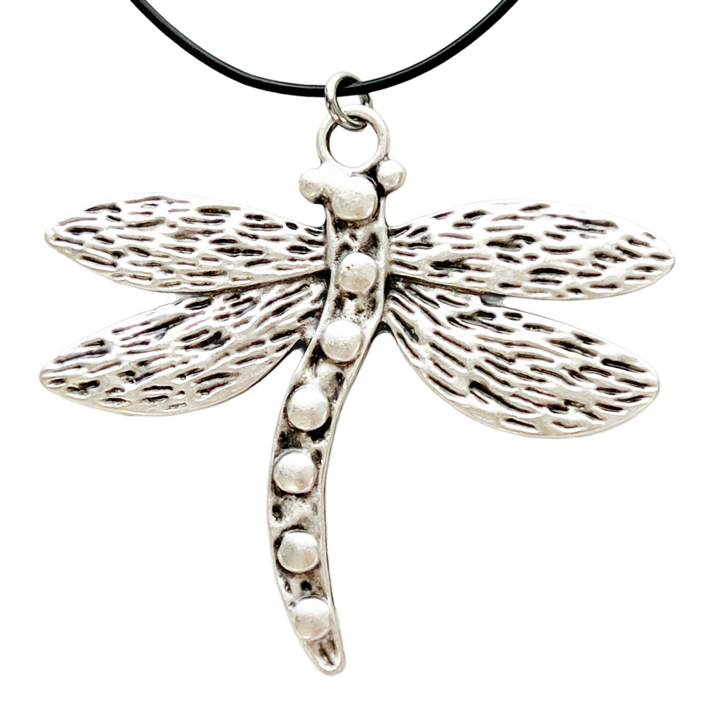 Bohemian Dragonfly Necklace Boho Nature Jewelry Large Dragonfly Pendant