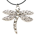 Bohemian Dragonfly Necklace Boho Nature Jewelry Large Dragonfly Pendant