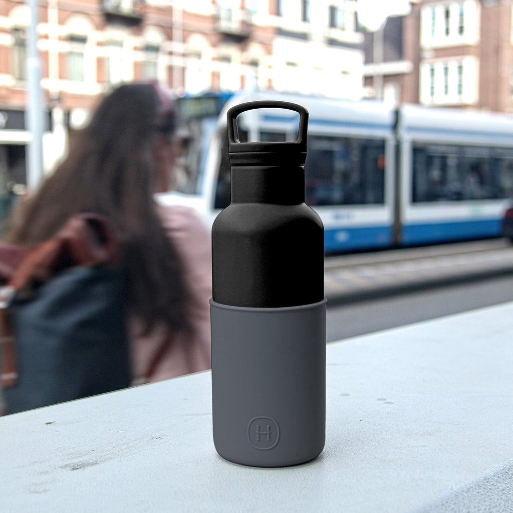 Black-Metallic Grey 16 Oz