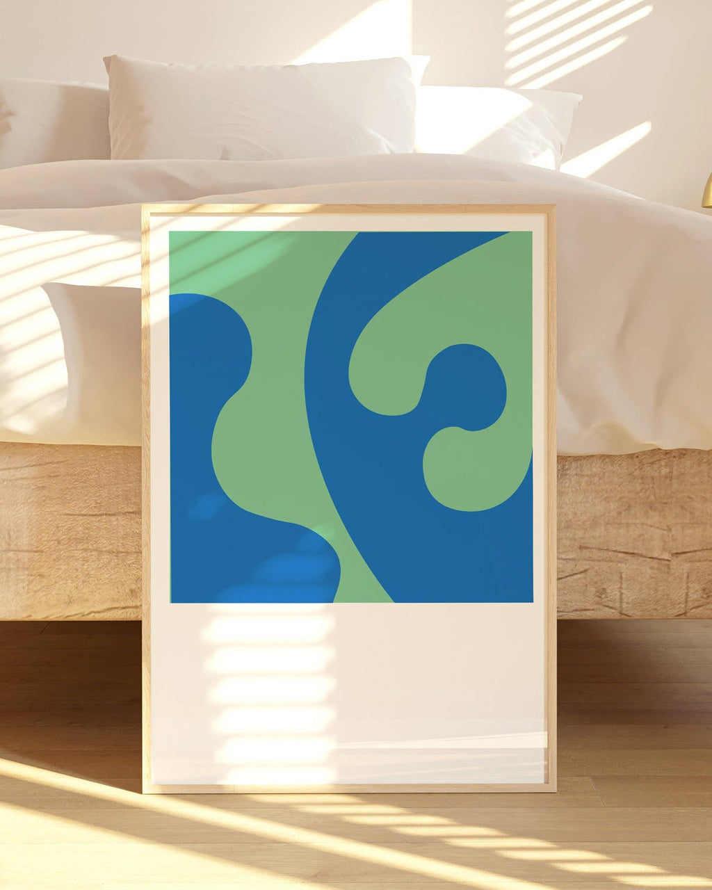 BLUE-GREEN COLOR STUDY Framed Art Print by Holly McWhorter