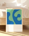 BLUE-GREEN COLOR STUDY Framed Art Print by Holly McWhorter