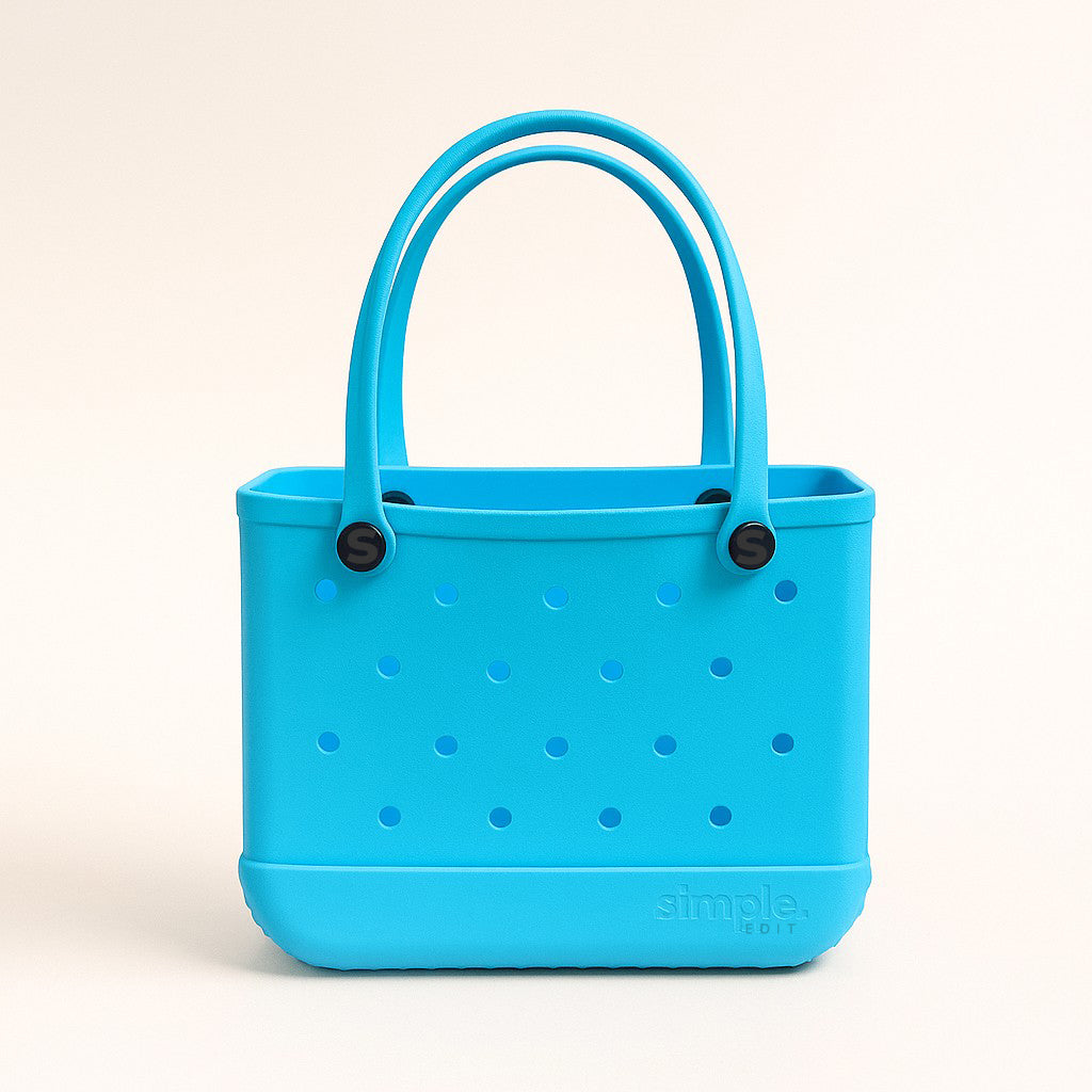 Everyday Small EVA Tote – TIFF | Waterproof, Lightweight, Modern Turquoise Mini Tote