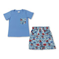 Pocket top boots hat shorts boys 4th of july outfits