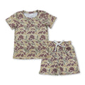 Camo short sleeves top shorts kids boys outfits