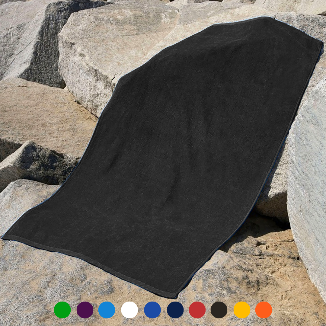 Jewel Collection Beach Towel: 100% Cotton Velour (0.83lb)