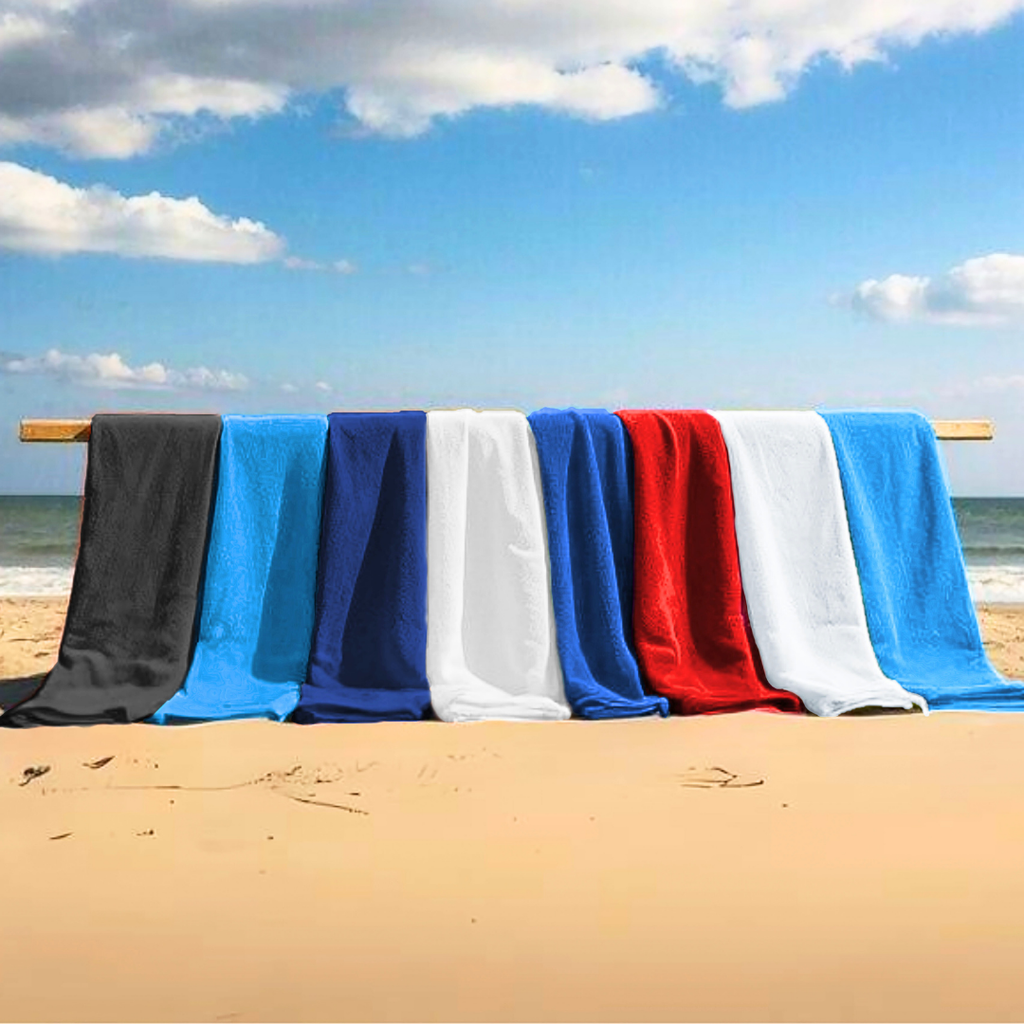 Jewel Collection Beach Towel: 100% Cotton Velour (0.83lb)