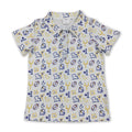 Short sleeves yellow football kids boys team polo shirt