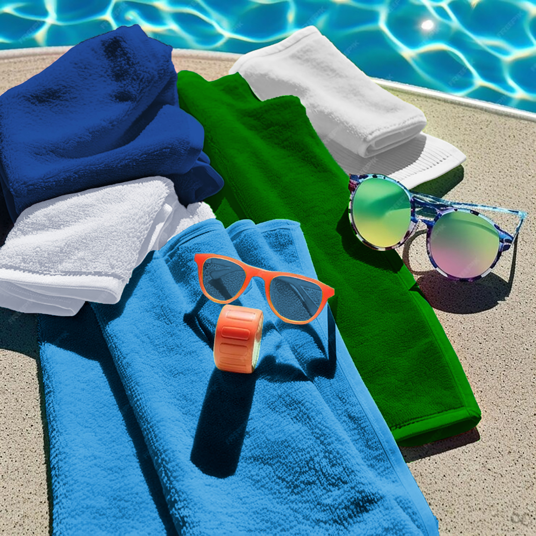 Platinum Collection Beach Towel: 100% Cotton Terry Velour