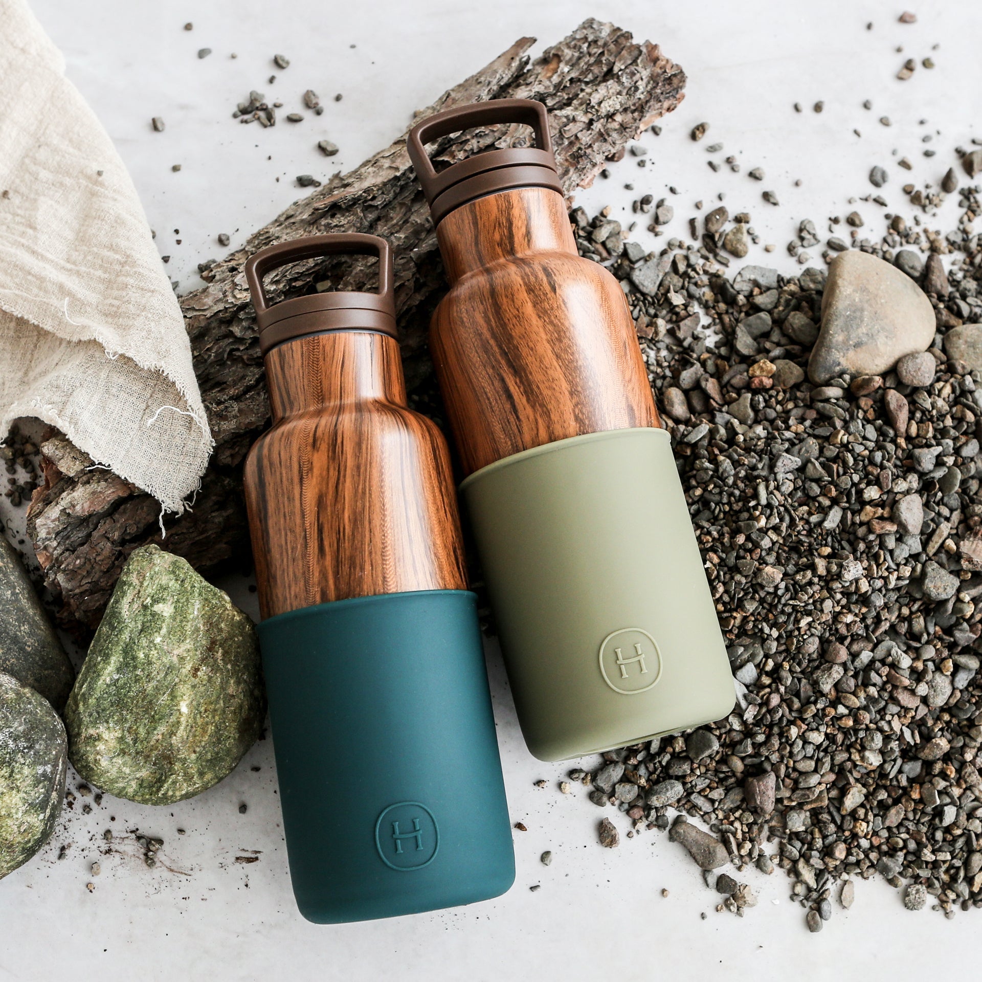 Wood Grain-Army Green 16 Oz