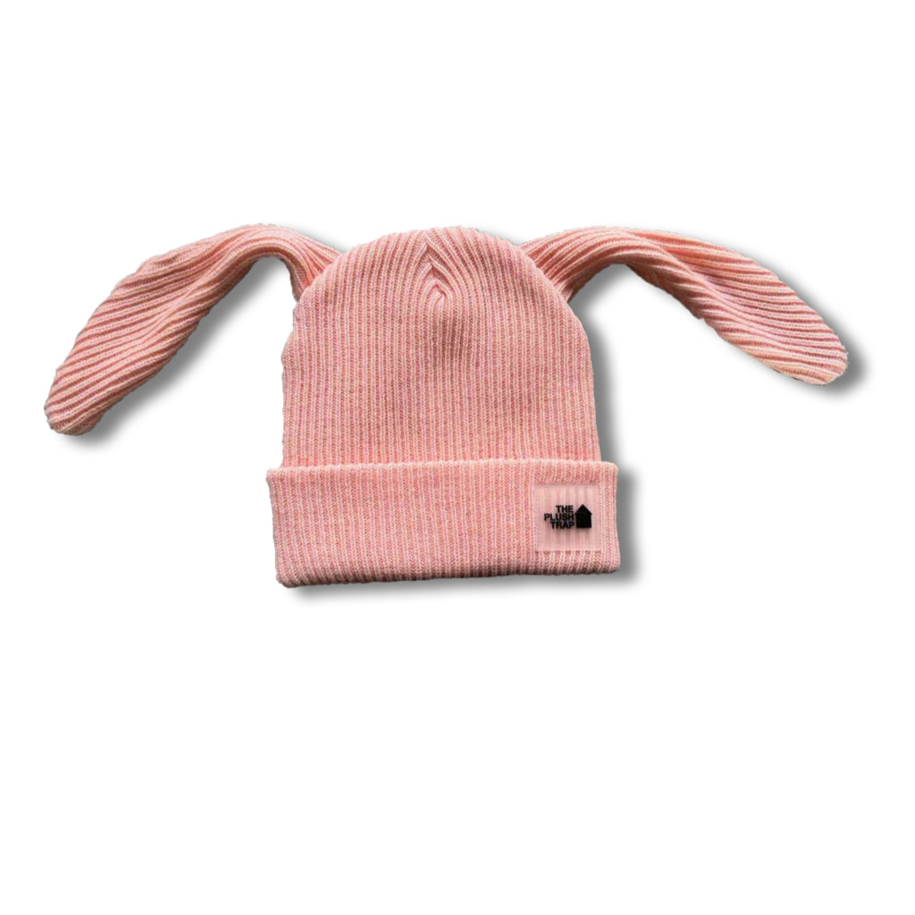 Satin Lined Bunny Beanie Balaclava – Kawaii Ears Hat for Hair Protection, Alt Streetwear Ski Mask, Anime Winter Gift