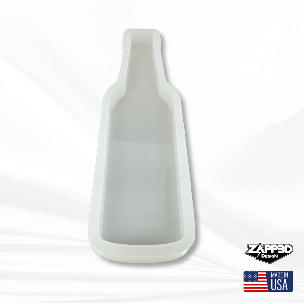 17"x 4"x 1.25" Beer Bottle Cheese Board Silicone Mold - Board Mold, Bottle Mold