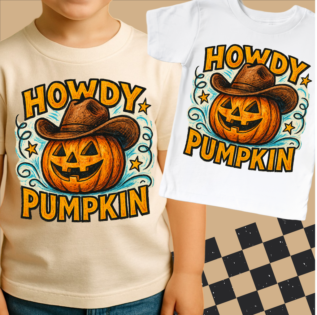 Howdy Pumpkin Western Halloween Shirt - Halloween Tee