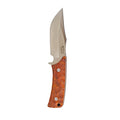 Fixed Blade Knife D2 Steel Rosewood or Ebony Handles - Hunting Leather Sheath
