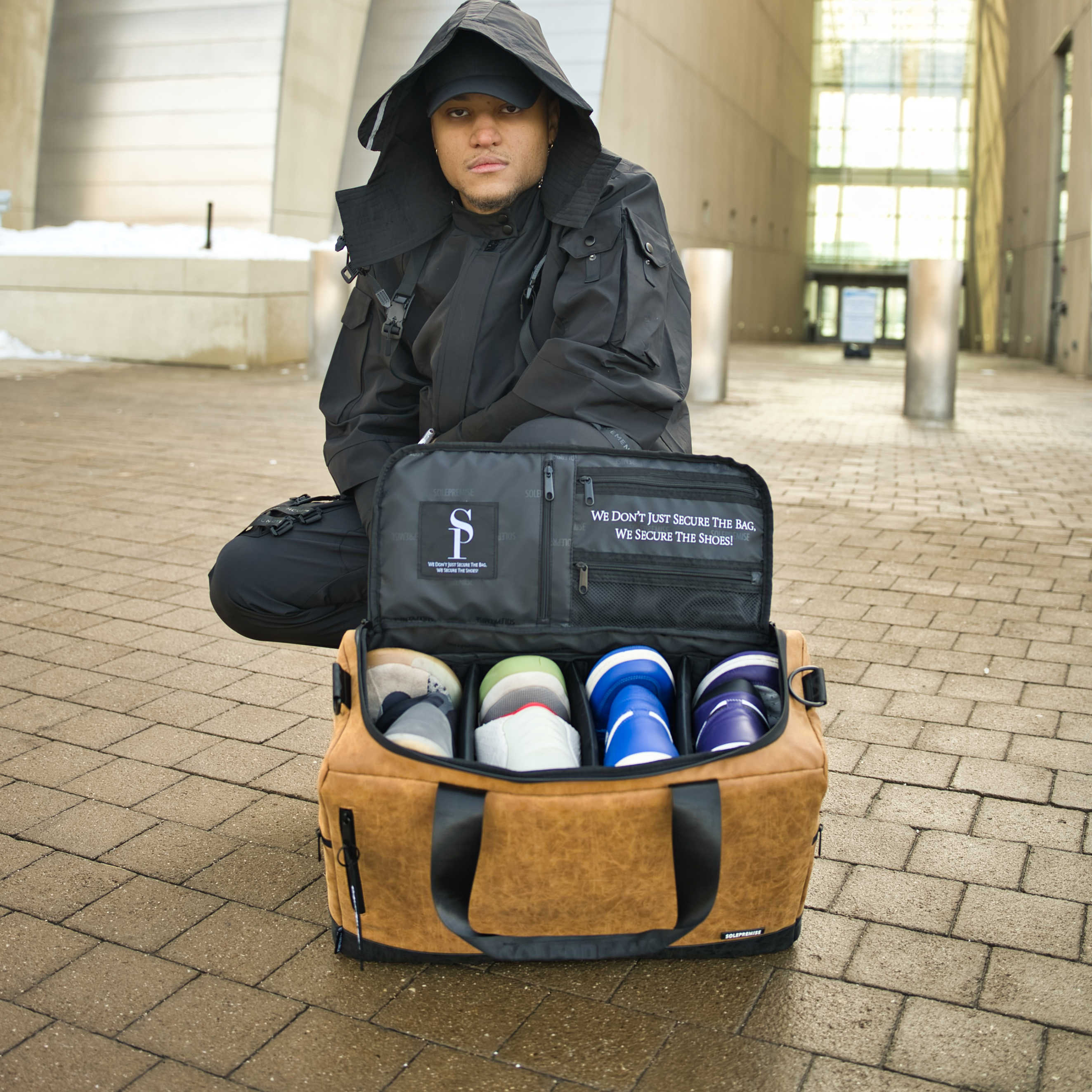 Brown Leather Sneaker Duffle