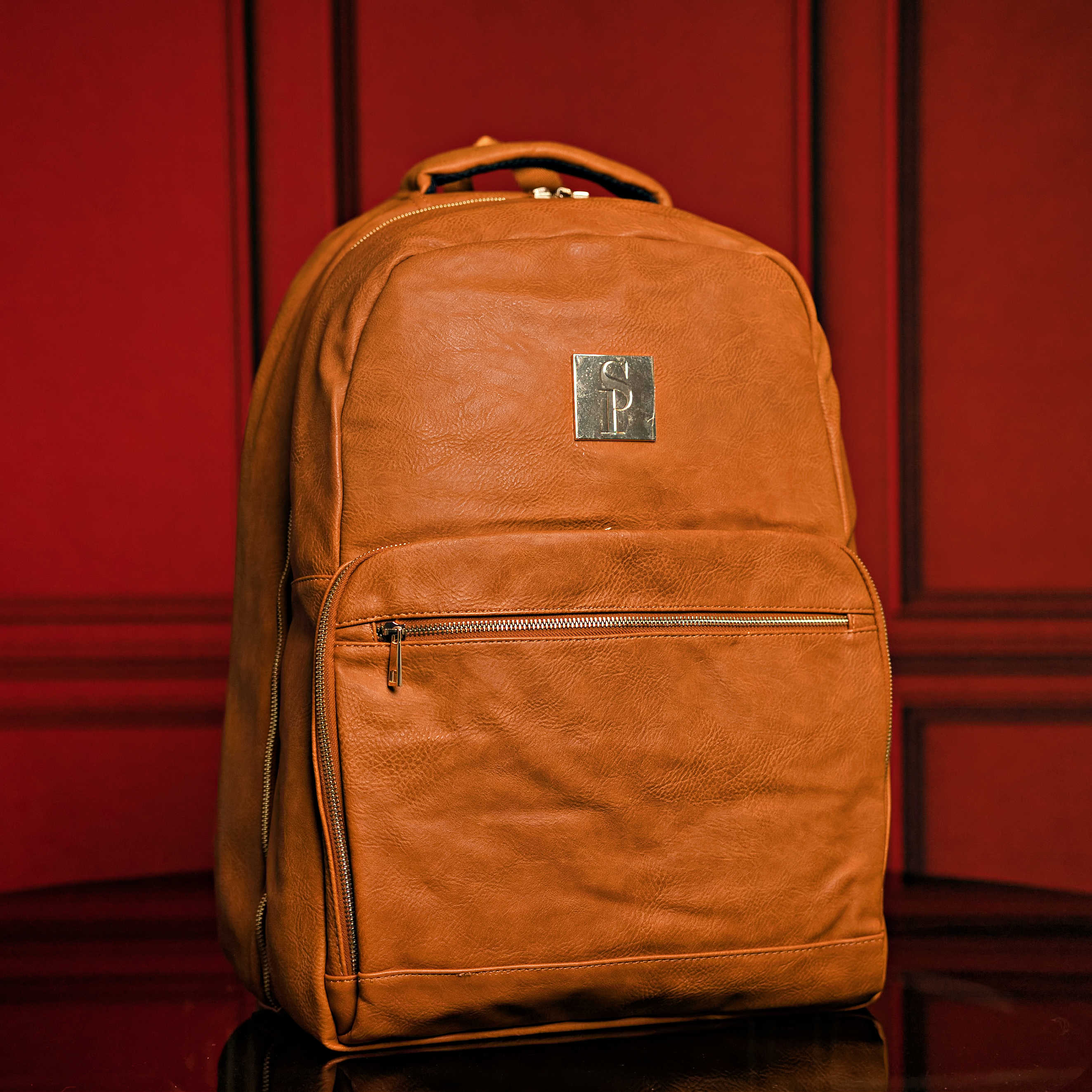 Brown Leather Commuter Bag