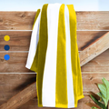 Standard Cabana Beach Towel: 100% Cotton Terry Velour