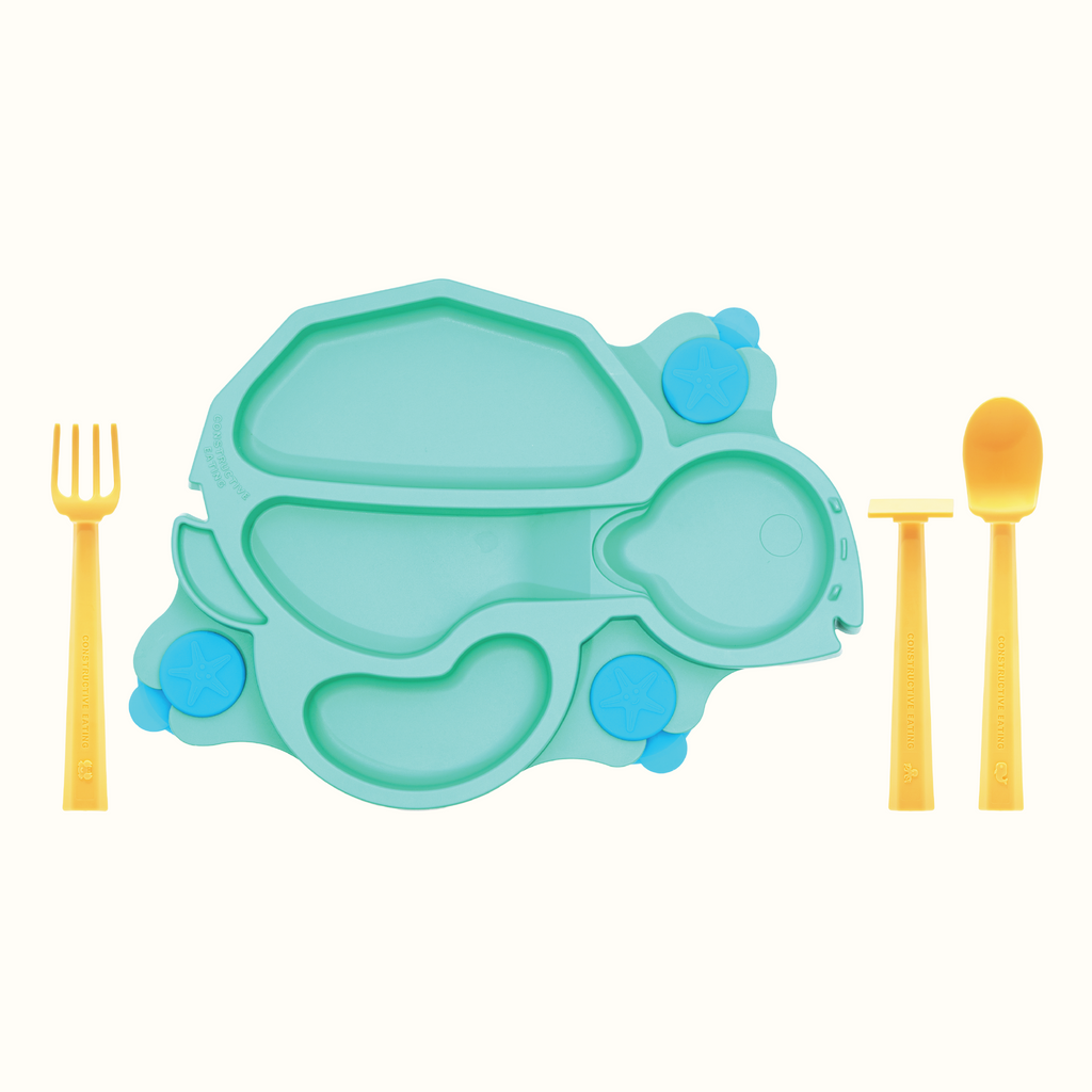 Turtle Training Plate and Utensils