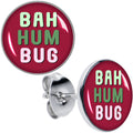 Bah Humbug Holiday Grouch Stud Earrings by Onyx O