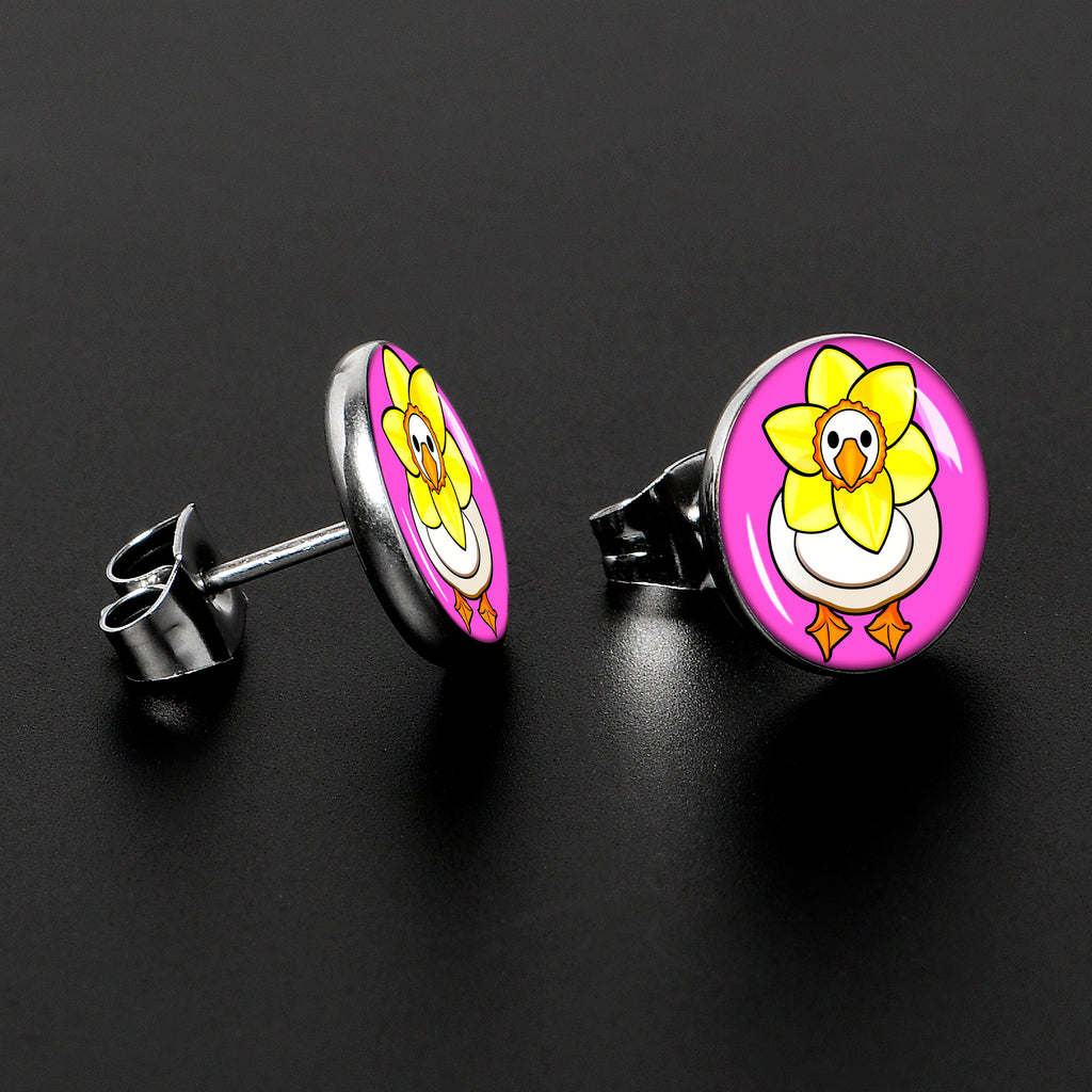 Daffodil Duck Stud Earrings by Onyx O