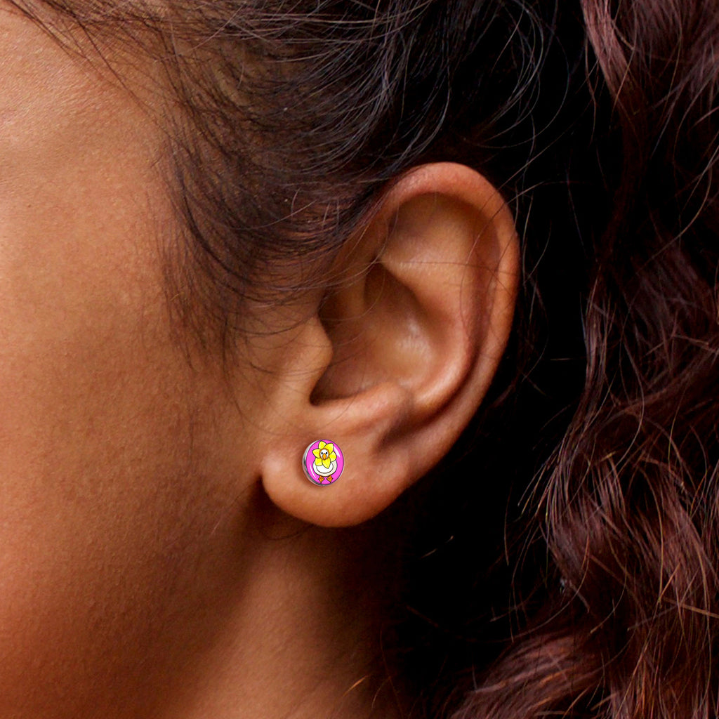 Daffodil Duck Stud Earrings by Onyx O