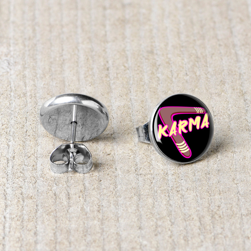 Karmic Boomerang Stud Earrings by Onyx O