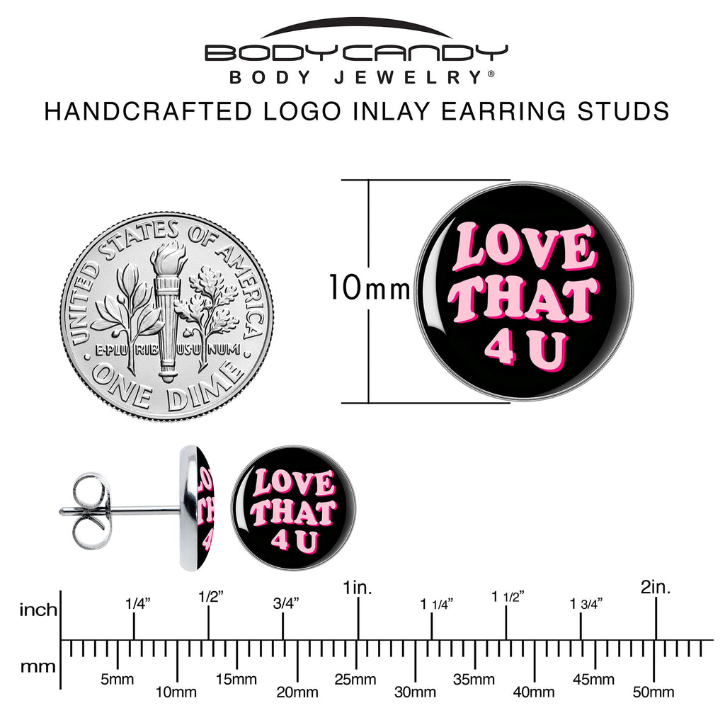 Love That 4 You Stud Earrings by Onyx O