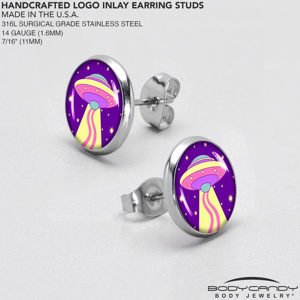 Style Space Invasion UFO Stud Earrings by Onyx O