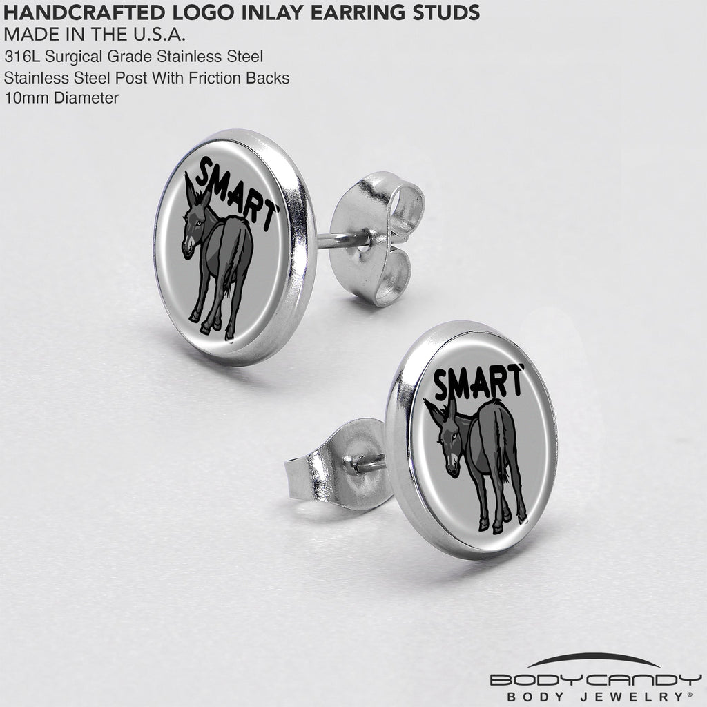 Donkey Smart Ass Stud Earrings by Onyx O