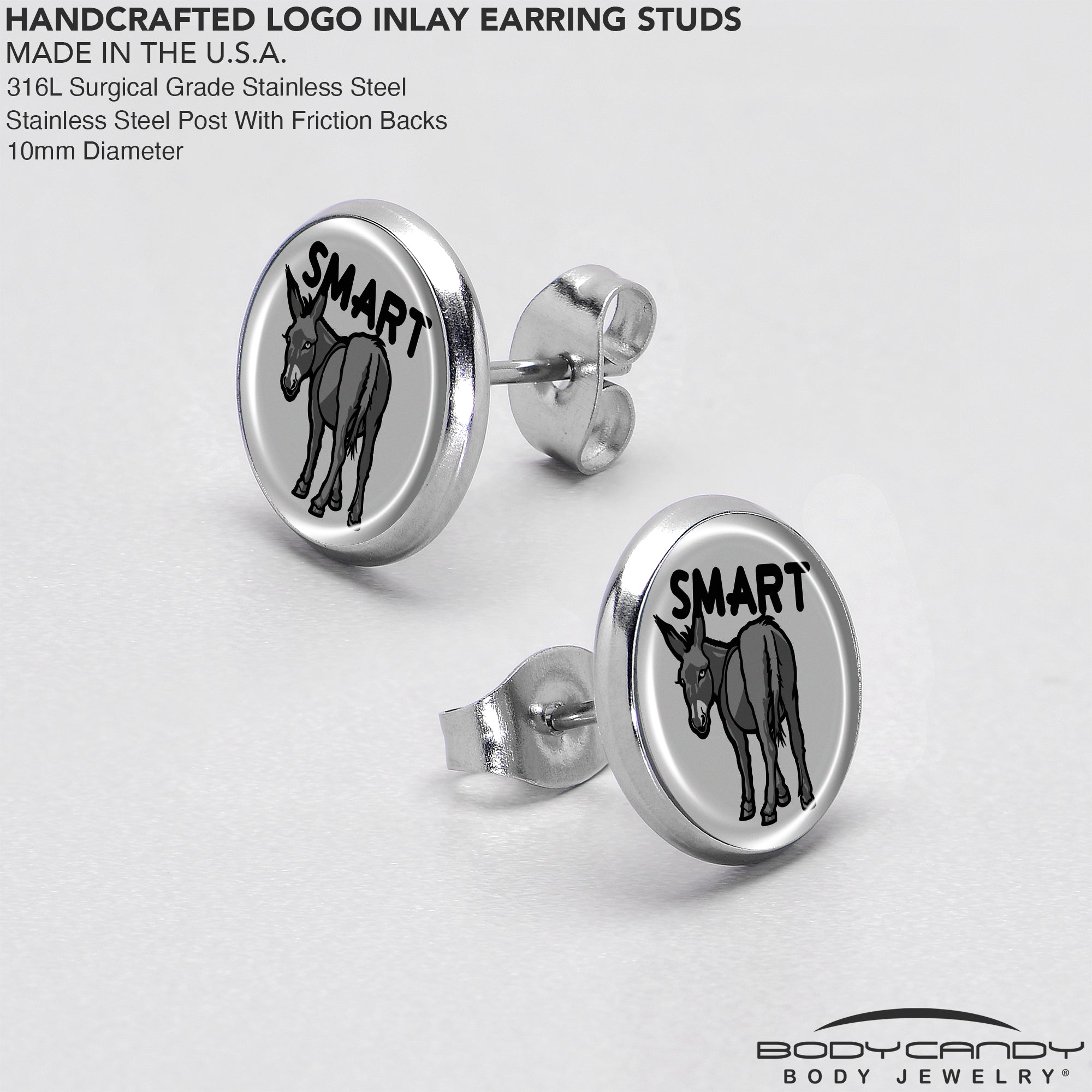 Donkey Smart Ass Stud Earrings by Onyx O