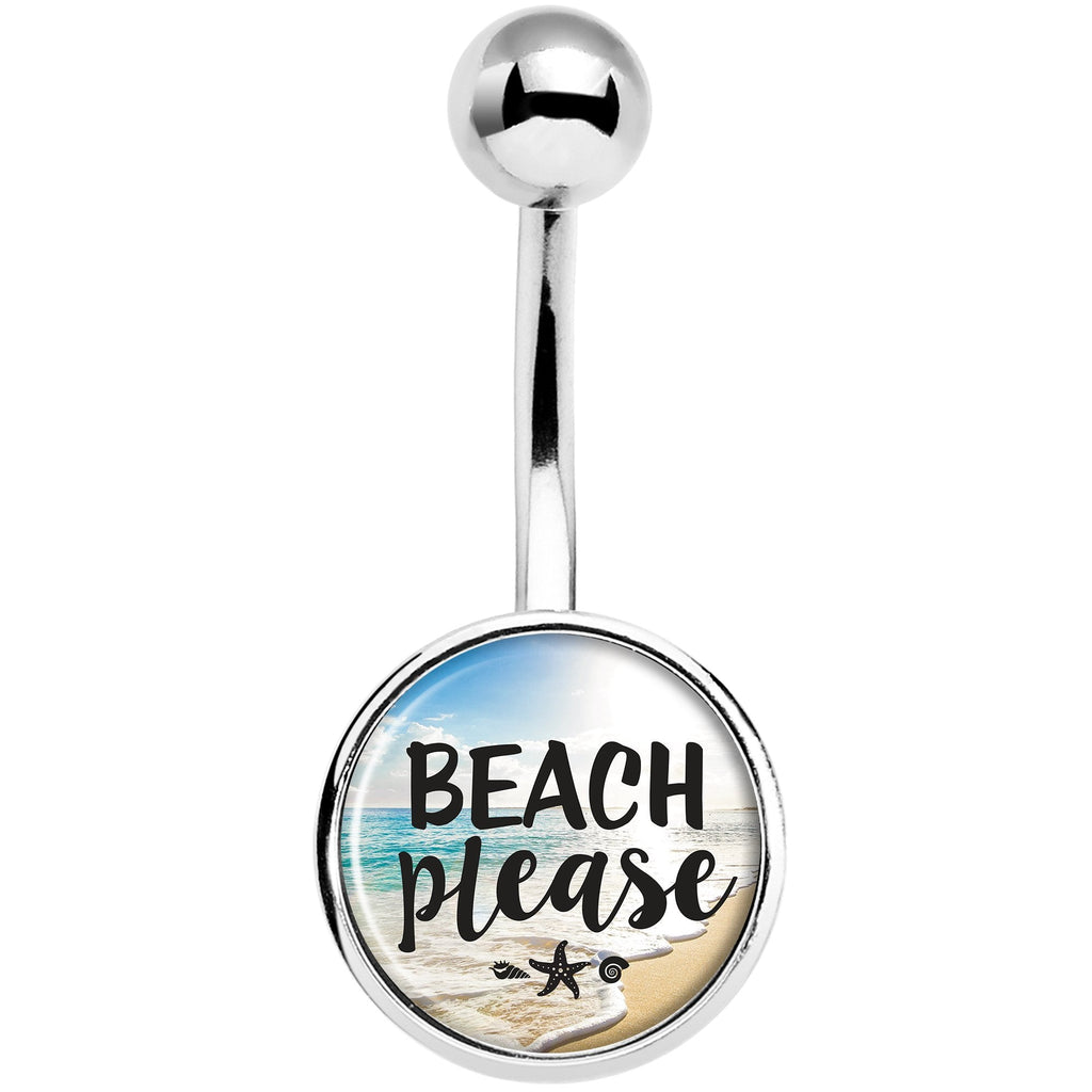 Tropical Paradise Beach Please Belly Ring