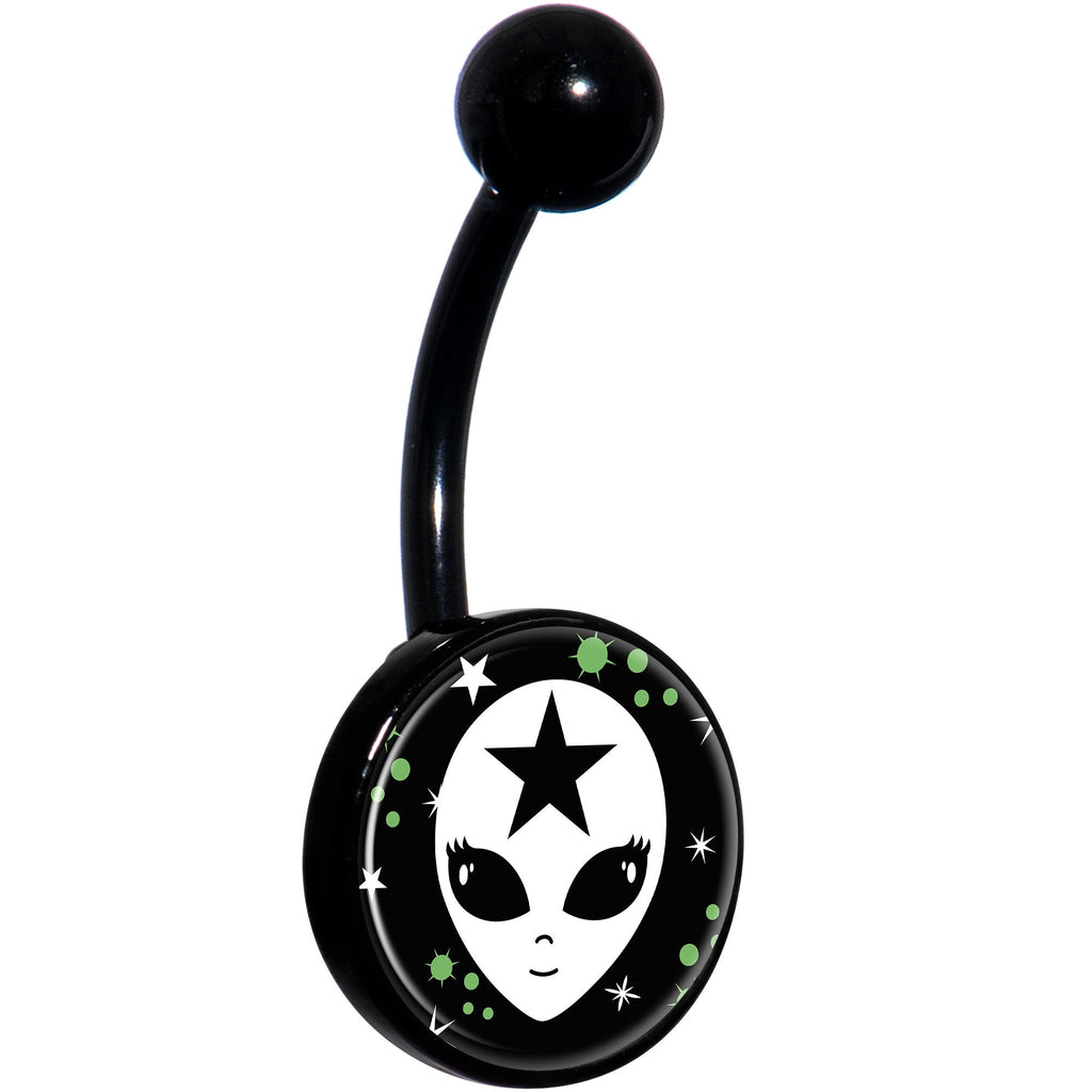Starry Cute Alien Black Belly Ring