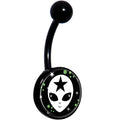 Starry Cute Alien Black Belly Ring