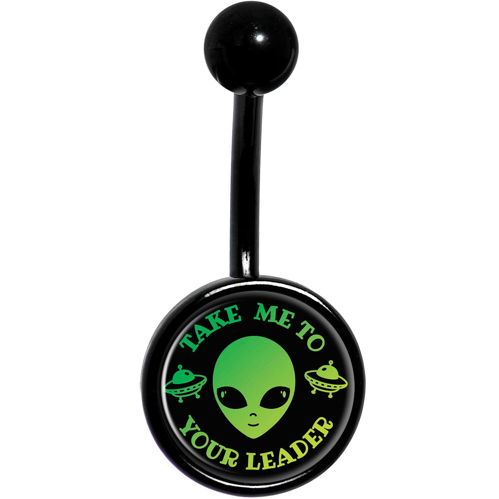 Take Me To Your Leader Black Belly Ring